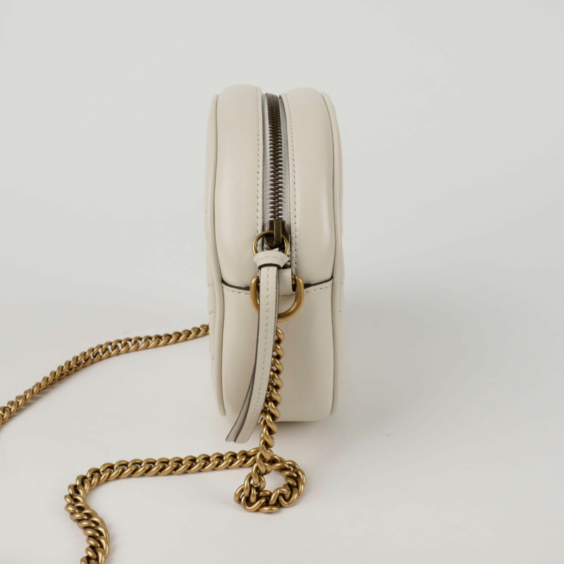 【包稅】GUCCI 550154 GG Marmont 迷你圓形肩斜背包-4
