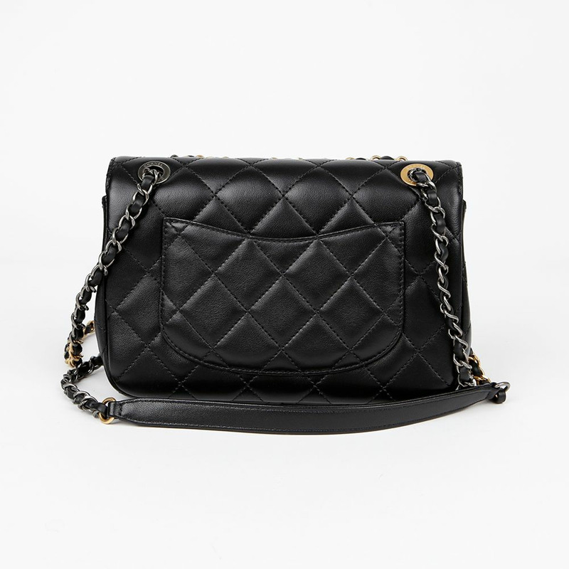 CHANEL AS2979 CC Logo 吊飾翻蓋肩斜背包-3