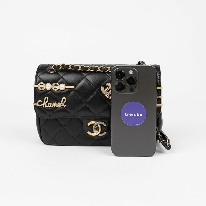 CHANEL AS2979 CC Logo 吊飾翻蓋肩斜背包-7