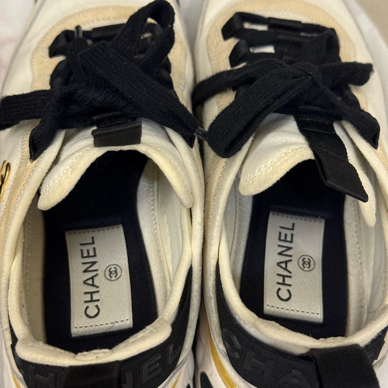 Chanel黑白熊貓運動鞋 超好走 尺吋36-8