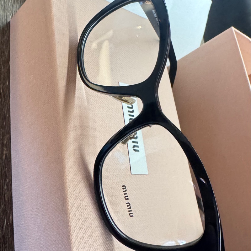 賠售近全新MIU MIU 粗黑框平光眼鏡-14