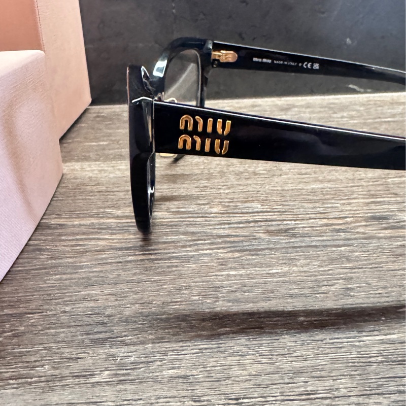 賠售近全新MIU MIU 粗黑框平光眼鏡-18