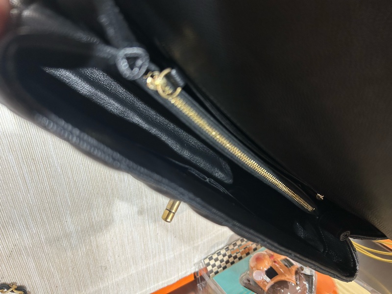 Chanel coco handle large黑色荔枝牛皮-4