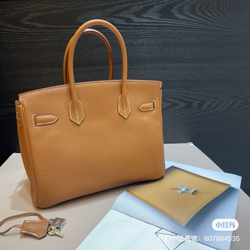 Hermes 37棕Togo皮銀釦birkin 30-1