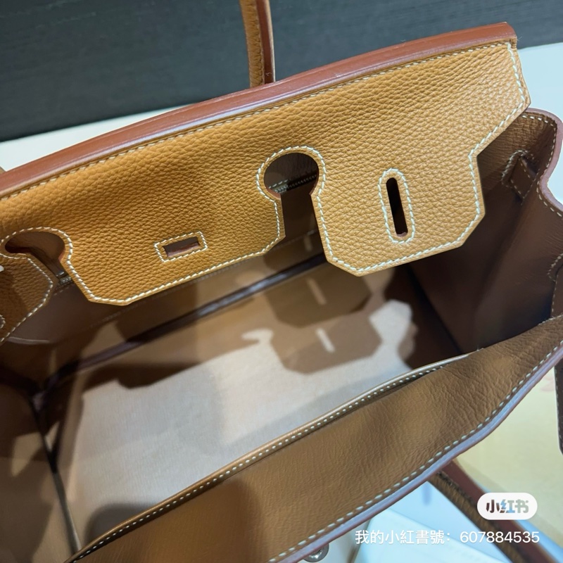 Hermes 37棕Togo皮銀釦birkin 30-5
