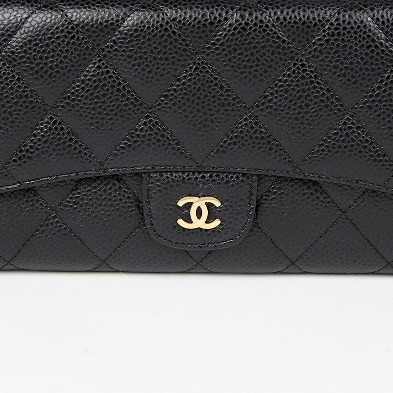 CHANEL 魚子醬紋經典長版皮夾 A31506-2