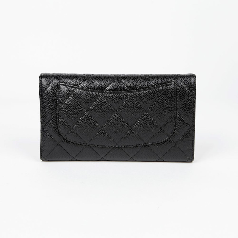 CHANEL 魚子醬紋經典長版皮夾 A31506-3