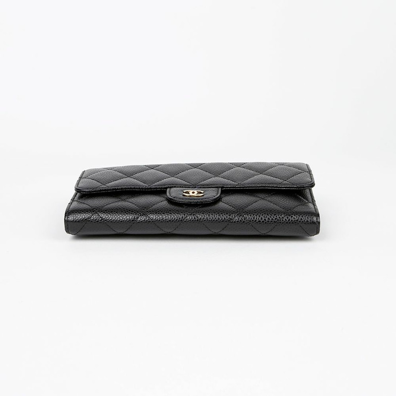 CHANEL 魚子醬紋經典長版皮夾 A31506-5