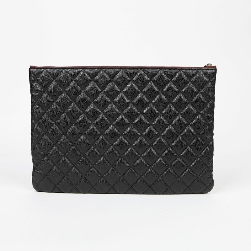 CHANEL 魚子醬紋經典大手拿包 A69251-3