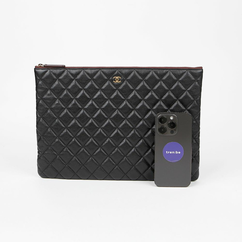 CHANEL 魚子醬紋經典大手拿包 A69251-8