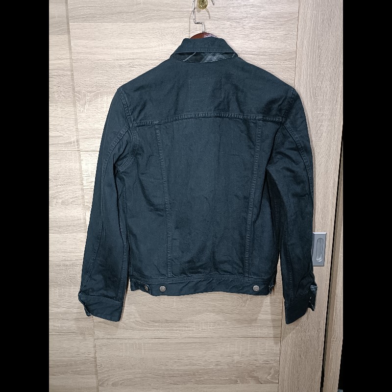 Burberry Black Label 日本 戰馬 黑色 丹寧外套 牛仔外套 男L-1