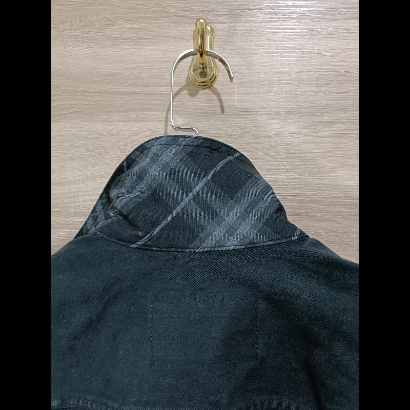 Burberry Black Label 日本 戰馬 黑色 丹寧外套 牛仔外套 男L-5