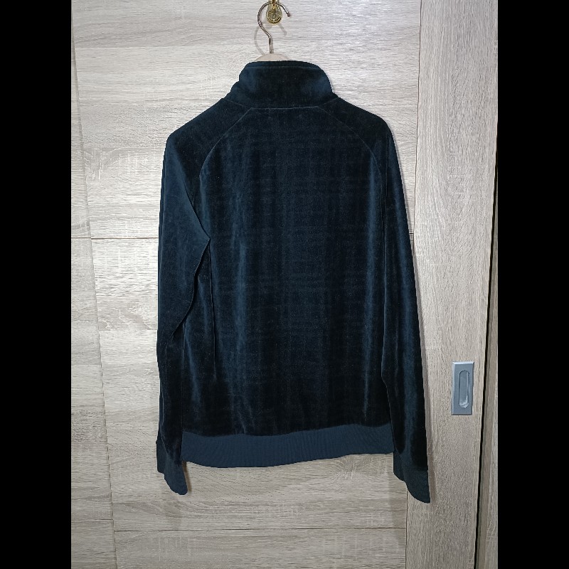 Burberry Black Label 日本製 黑色 天鵝絨 立領外套 2號-1