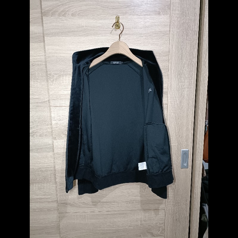 Burberry Black Label 日本製 黑色 天鵝絨 立領外套 2號-2