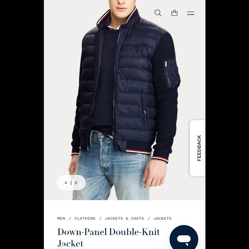 Polo Ralph Lauren RL 深藍 羽絨外套 飛行外套 男S-2