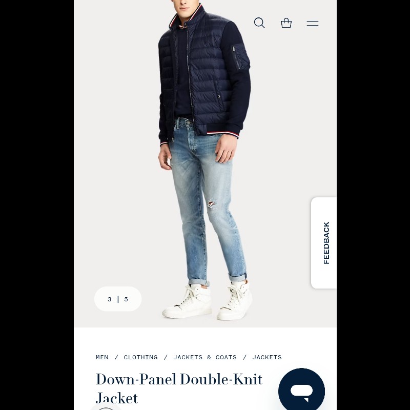 Polo Ralph Lauren RL 深藍 羽絨外套 飛行外套 男S-3