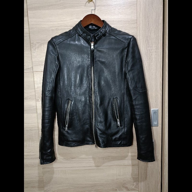 Allsaints Cora Jacket 黑色 真皮 羊皮 皮衣 外套 男XS-0