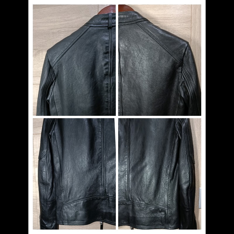 Allsaints Cora Jacket 黑色 真皮 羊皮 皮衣 外套 男XS-5