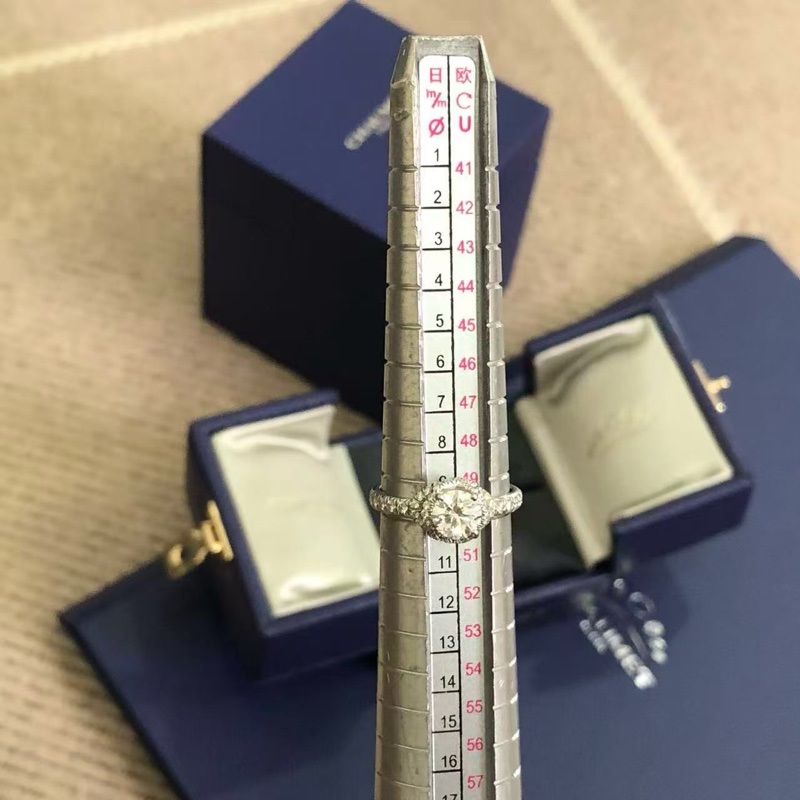 Chaumet尚美豪华镶嵌钻戒0.7克拉50号，主钻71份，颜色F，净度vvs1，2017购入-4