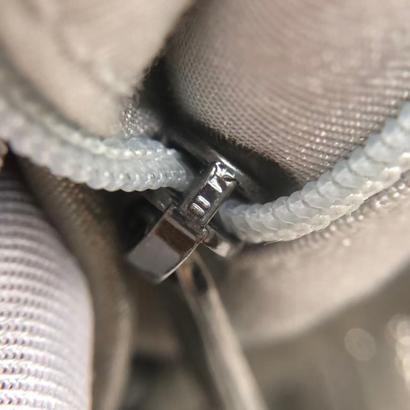 CHANEL香奈兒 薩爾茨堡 珠光灰色銀扣 V紋金屬質感牛皮背包雙肩包，內里有小許髒，鐳射 22 開-20