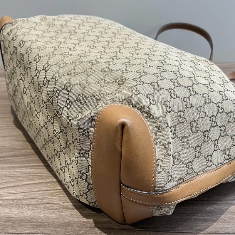 GUCCI 經典雙G老花手提托特包 36*31.5*17.5 98新配件塵袋-1