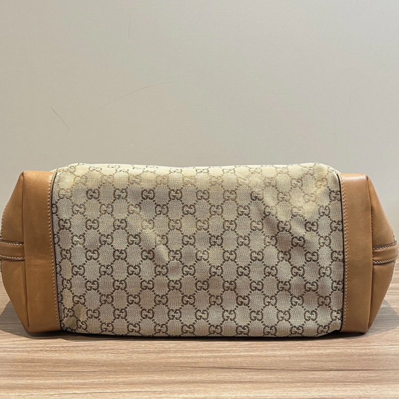 GUCCI 經典雙G老花手提托特包 36*31.5*17.5 98新配件塵袋-3