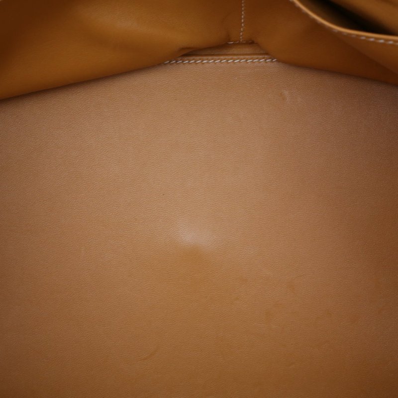 HERMES Toolbox牛奶盒子2621沙灘金TC皮T刻金扣肩背包-3