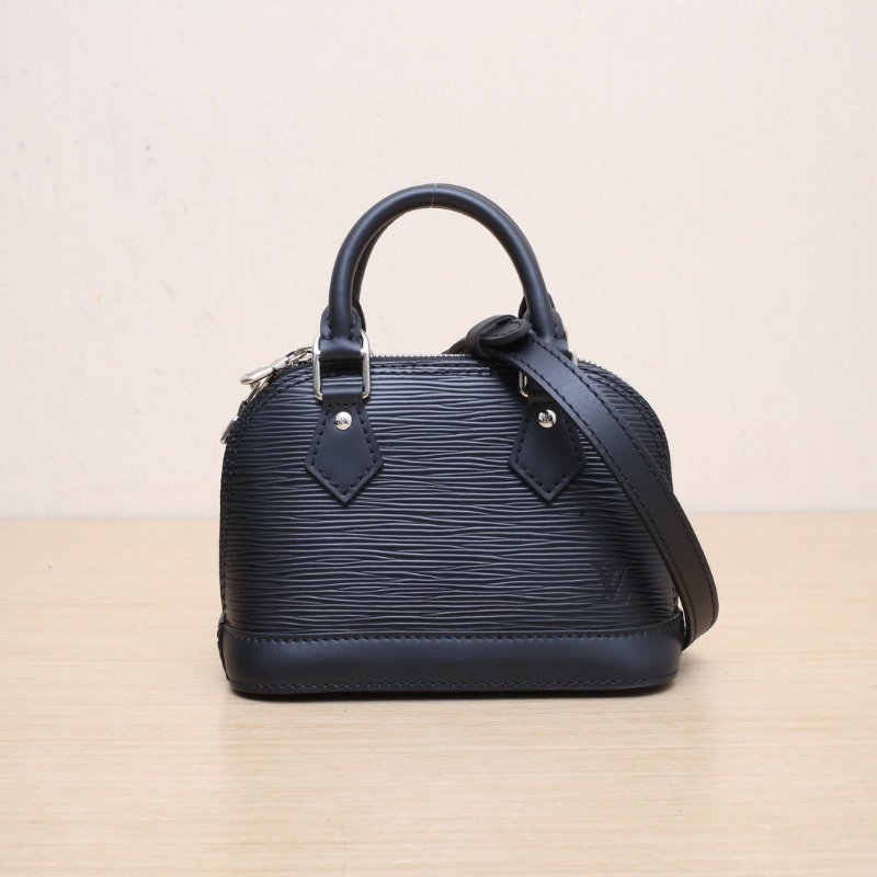 LOUIS VUITTON 黑色EPI水波紋牛皮晶片ALMA貝殼包NANO新款EPI肩背包-1