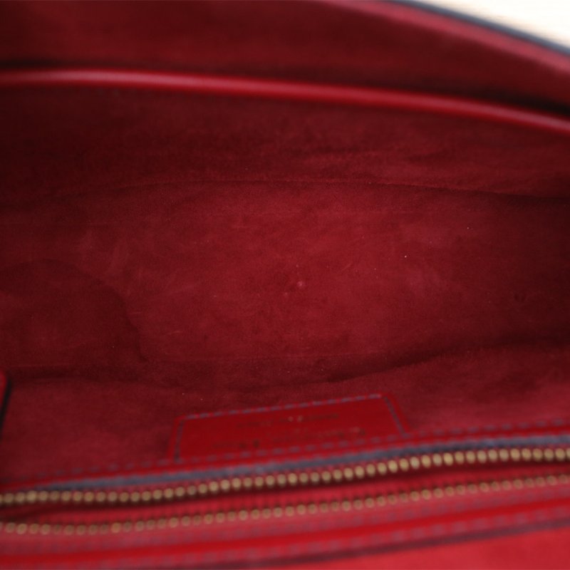 DIOR 紅色牛皮金扣2017DFENCE馬鞍包肩背包-2