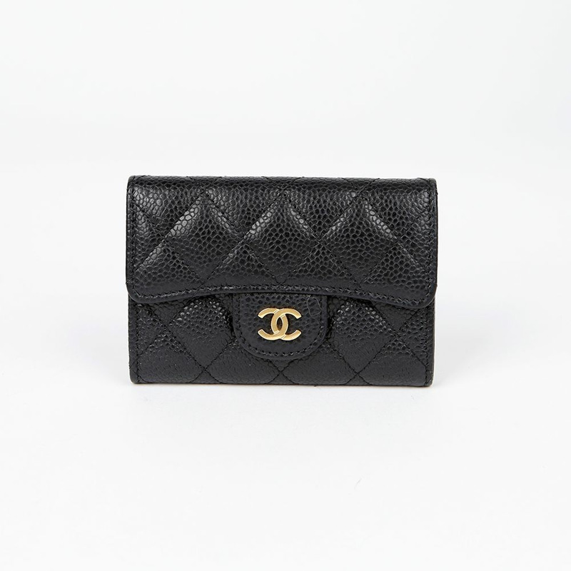 CHANEL 經典魚子醬皮卡包錢包 AP0214-1