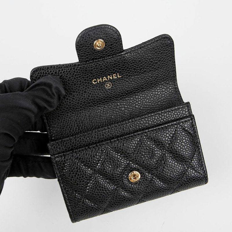 CHANEL 經典魚子醬皮卡包錢包 AP0214-6