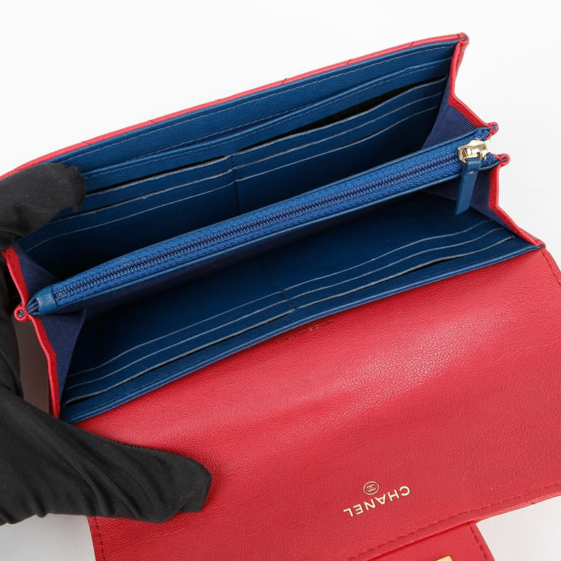 CHANEL 2.55 Chevron 長版皮夾 A80829-8