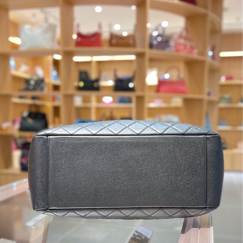 Chanel香奈儿 经典黑银黑色牛皮 GST-4