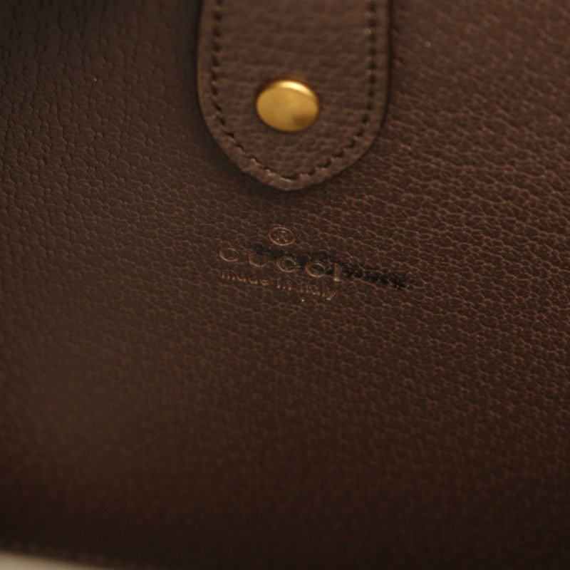 GUCCI GG Supreme 托特斜背包 688497 帆布皮革 米色棕色 二手-3