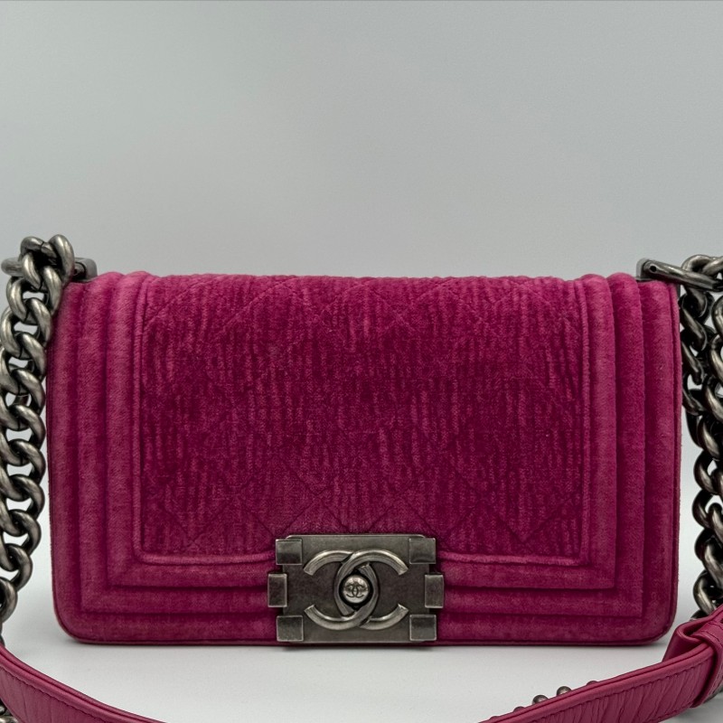 Chanel絲絨20cm leboy-0