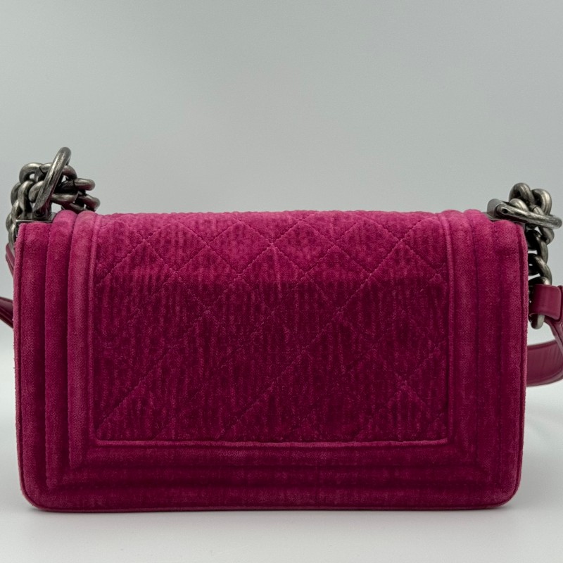 Chanel絲絨20cm leboy-1