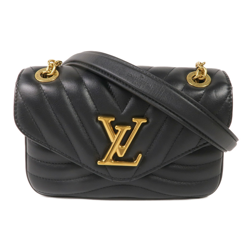 LOUIS VUITTON 牛皮皮革New Wave Chain Bag PM金扣鏈帶肩背袋-0
