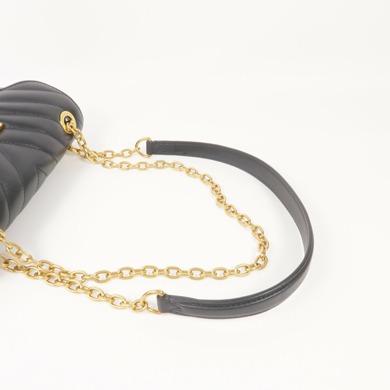 LOUIS VUITTON 牛皮皮革New Wave Chain Bag PM金扣鏈帶肩背袋-4
