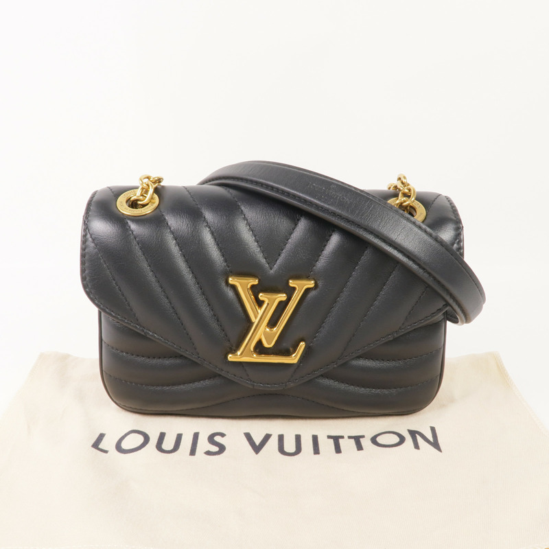 LOUIS VUITTON 牛皮皮革New Wave Chain Bag PM金扣鏈帶肩背袋-14