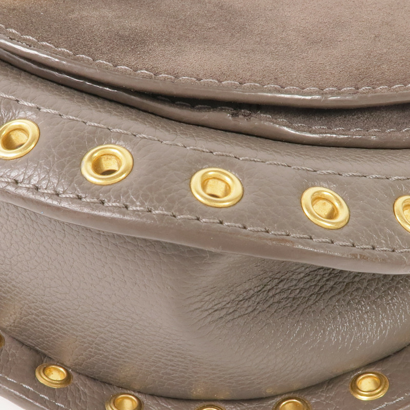 SEE BY CHLOE 麂皮皮革/牛皮皮革Shoulder Bag金扣肩背袋-5