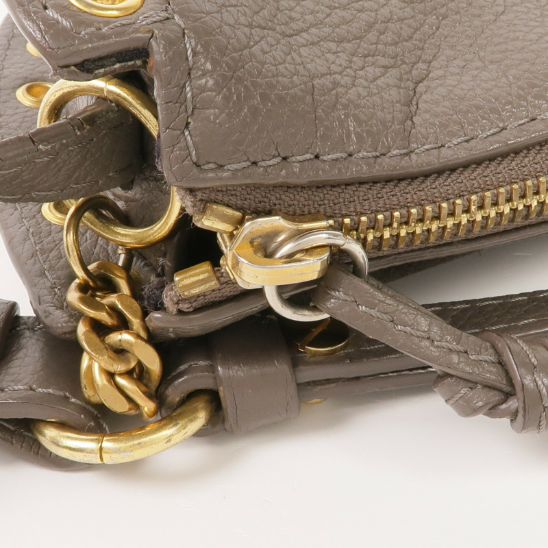 SEE BY CHLOE 麂皮皮革/牛皮皮革Shoulder Bag金扣肩背袋-9