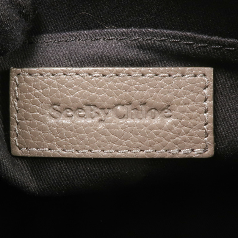 SEE BY CHLOE 麂皮皮革/牛皮皮革Shoulder Bag金扣肩背袋-12