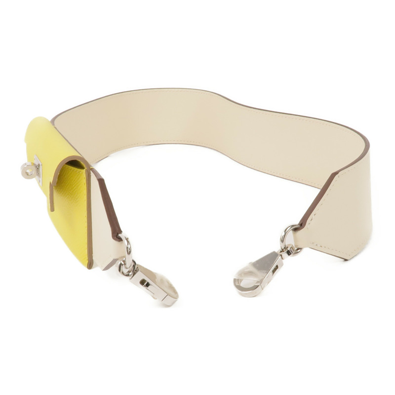 HERMES Swift/Epsom皮革Kelly Pocket Strap銀扣肩帶-3