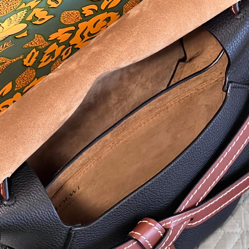 Loewe gate small黑焦糖拼色-5