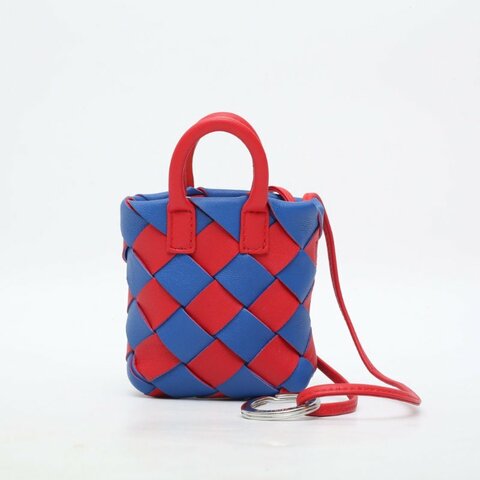 BOTTEGA VENETA 拼色羊皮編織手提包肩背包