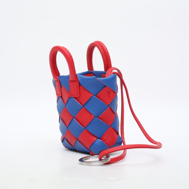 BOTTEGA VENETA 拼色羊皮編織手提包肩背包-2