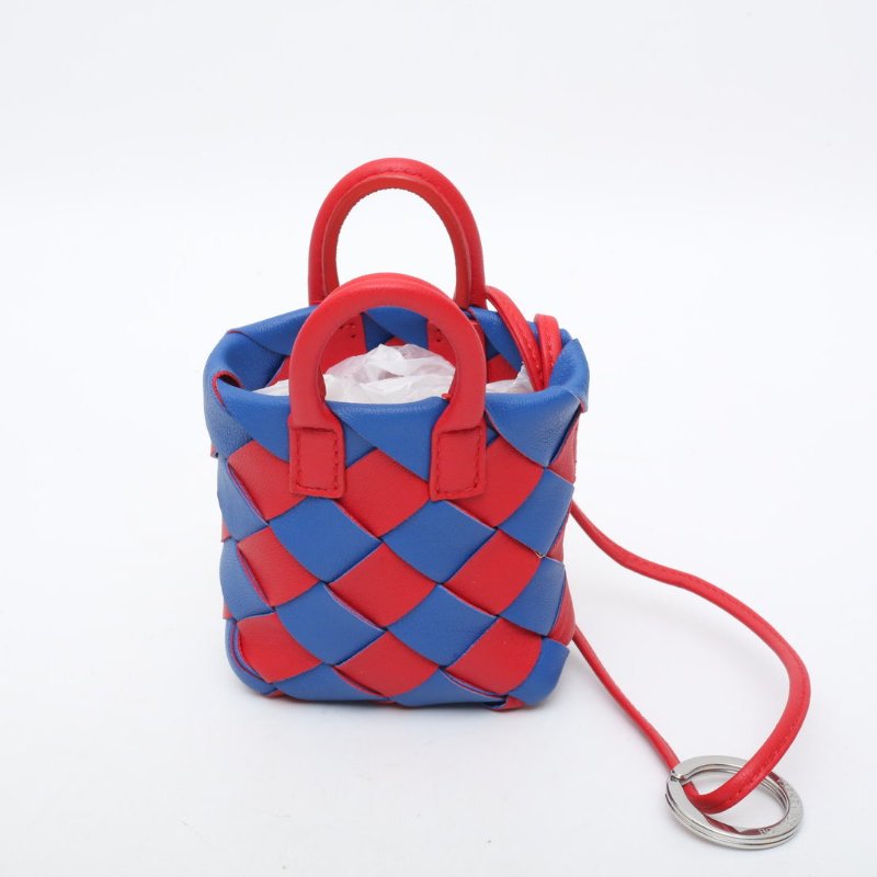 BOTTEGA VENETA 拼色羊皮編織手提包肩背包-4