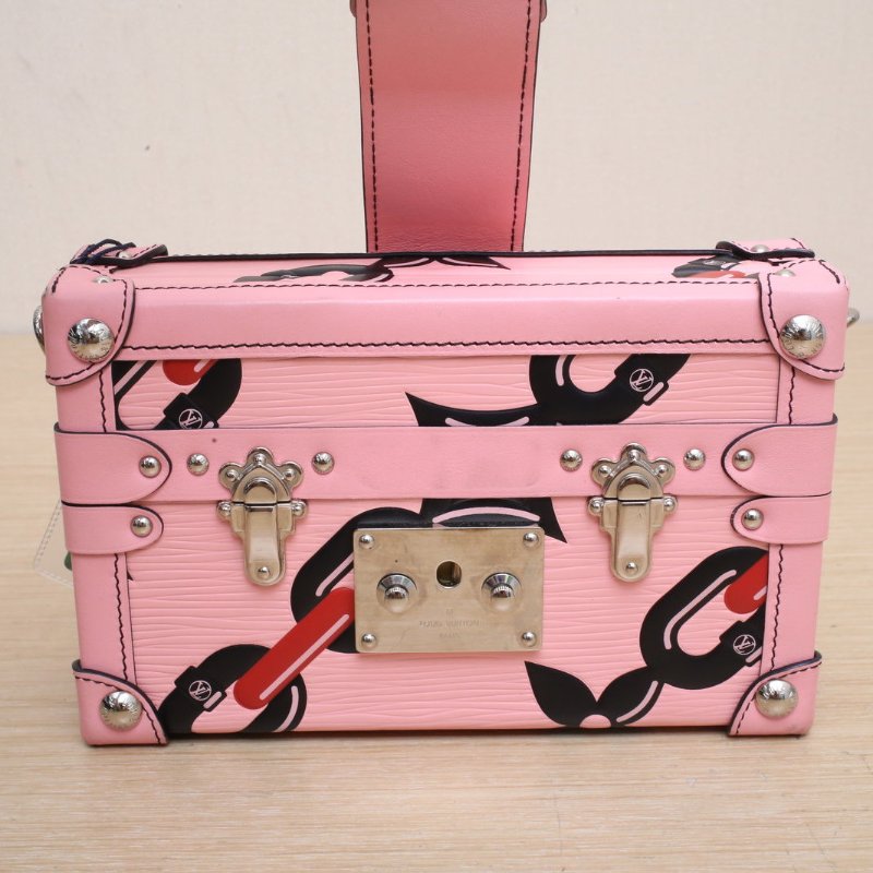 LOUIS VUITTON PETITEMALLE月光寶盒18.5圖案EPI水波紋牛皮銀扣2016肩背包-2