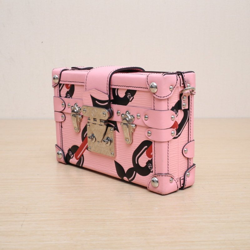 LOUIS VUITTON PETITEMALLE月光寶盒18.5圖案EPI水波紋牛皮銀扣2016肩背包-4