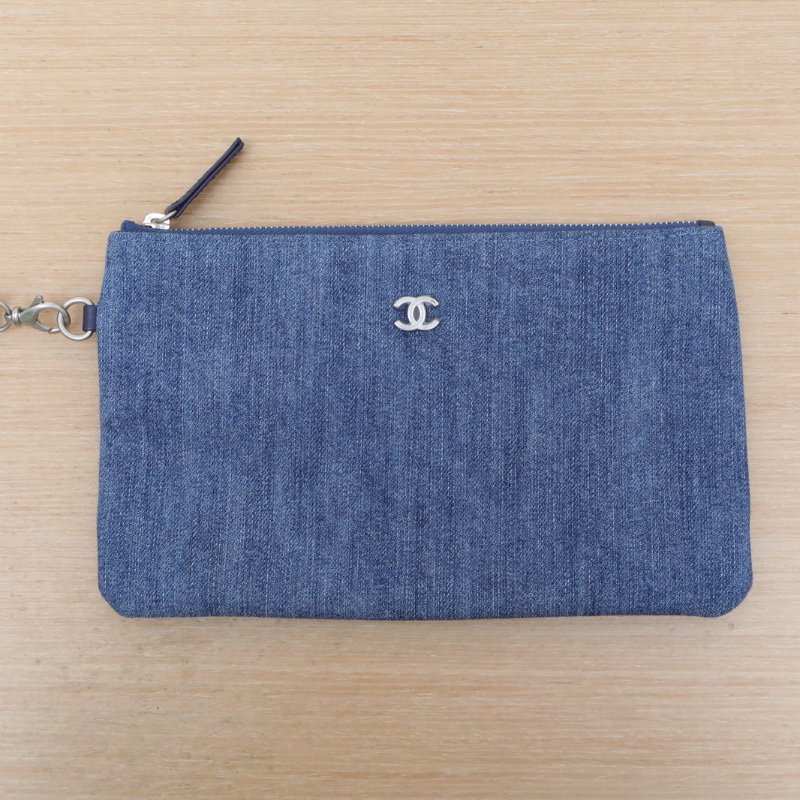 CHANEL 22BagTote托特包小號30藍色牛仔晶片開銀扣肩背包-2